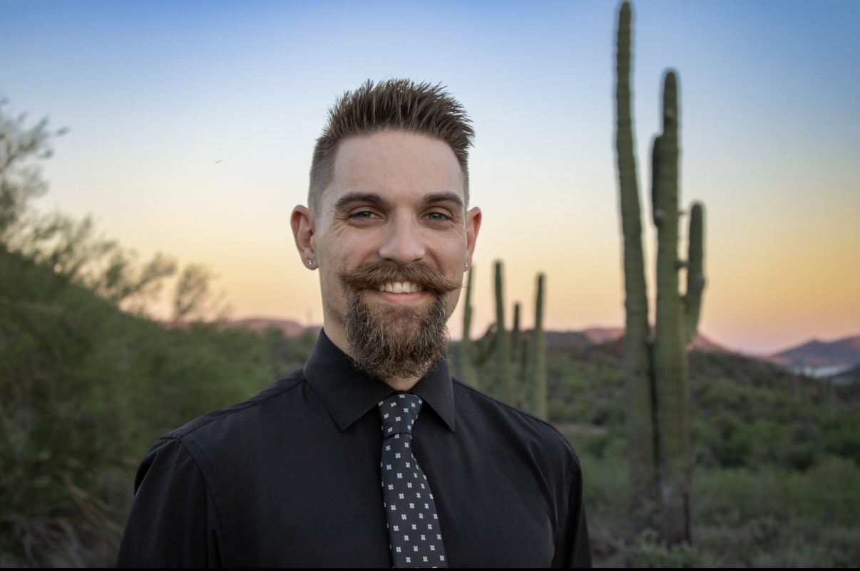 Dalton Hill in the Arizona desert at sunset